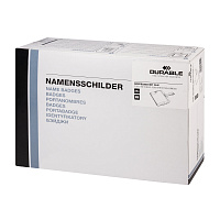 Держатель для пропусков, КОМПЛЕКТ 25 шт., двойной, жесткий пластик, клип, прозрачный, DURABLE (Герма