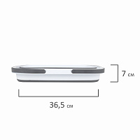 Таз складной силиконовый 16 литров со складными ручками 47х28 см для дома и дачи, LAIMA Home, 608671