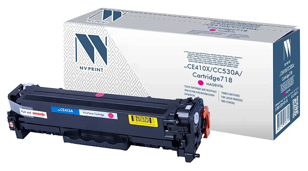 купить совместимый Картридж NV-Print CC533A/CE413A/718M пурпурный совместимый с принтером HP/Canon универсальный (NV-CE413A/CC533A/718M) 