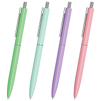 Ручка шариковая автоматическая BRAUBERG X17 PASTEL, СИНЯЯ, стандартный узел 0,7 мм, линия письма 0,5