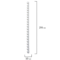 Пружины пластиковые для переплета, КОМПЛЕКТ 100 шт., 10 мм (для сшивания 41-55 л.), белые, BRAUBERG,