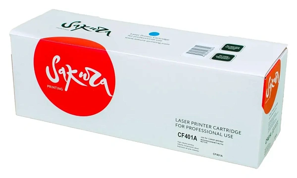 купить совместимый Картридж SAKURA CF401A голубой совместимый с принтером HP (SACF401A) 