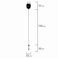 Держатель рулетка для бейджей 70 см, петелька, черный, в блистере, BRAUBERG, 238237