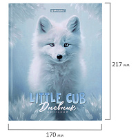 Дневник 1-4 класс 48 л., твердый, BRAUBERG, глянцевая ламинация, с подсказом, "Волк", 106833