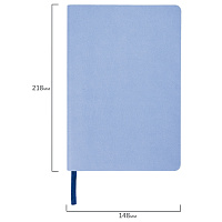 Блокнот А5 (148x218 мм), BRAUBERG "Metropolis Mix", под кожу, 80 л., клетка, голубой, 111040