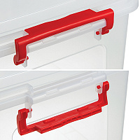 Ящик-контейнер для хранения 25 л, С КРЫШКОЙ НА ЗАЩЕЛКАХ, 24х48х32 см, прозрачный, IDEA, М 2867, М286