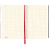 Блокнот А5 (148x218 мм), BRAUBERG "Metropolis Mix", под кожу, 80 л., в точку, черный, 113314