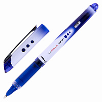 Ручка-роллер с грипом PILOT "V-Ball Grip", СИНЯЯ, корпус с печатью, узел 0,5 мм, линия письма 0,3 мм