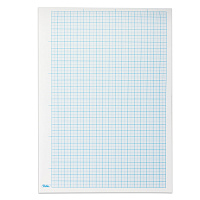 Бумага масштабно-координатная (миллиметровая), скоба, А4 (210х295 мм), голубая, 16 листов, HATBER, 1
