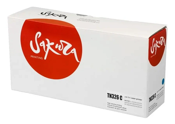 купить совместимый Картридж SAKURA TN-326C голубой совместимый с принтером Brother (SATN326C) 