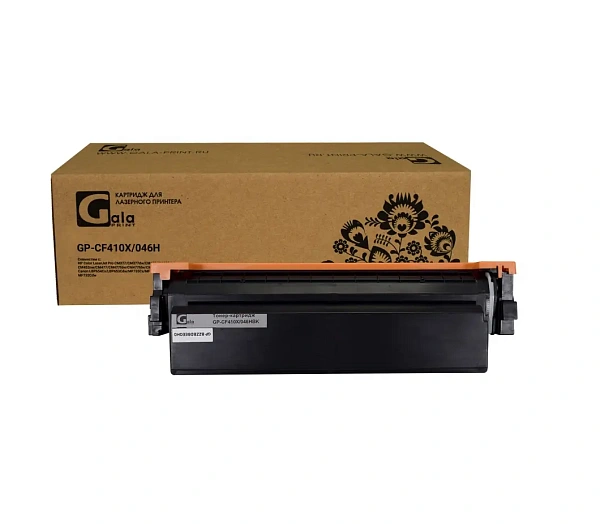 купить совместимый Картридж GalaPrint CF410X/046HBK черный совместимый с принтером HP/Canon универсальный (GP_CF410X/046H_BK) 