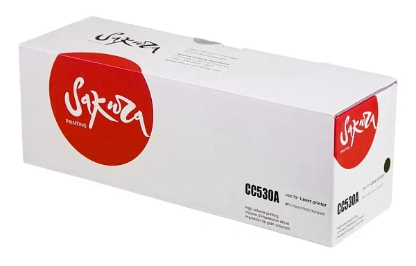 купить совместимый Картридж SAKURA CC530A черный совместимый с принтером HP (SACC530A) 