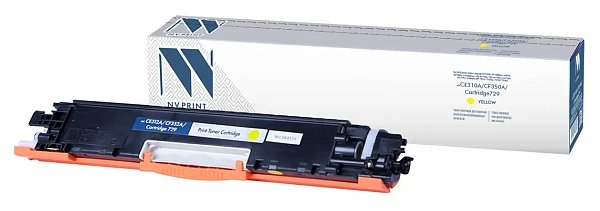 купить совместимый Картридж NV-Print CE312A/CF352A/729Y желтый совместимый с принтером HP/Canon универсальный (NV-CE312A/CF352A/729Y) 