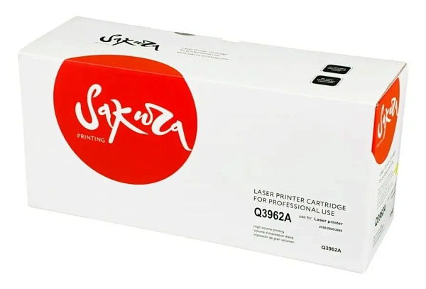 купить совместимый Картридж SAKURA Q3962A желтый совместимый с принтером HP (SAQ3962A) 