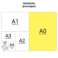 Ватман формат А0 (1200 х 840 мм), ГОЗНАК С-Пб, плотность 200 г/м2, КОМПЛЕКТ 5 листов, BRAUBERG, 1263