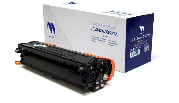 купить совместимый Картридж NV-Print CE272A/CE342A желтый совместимый с принтером HP универсальный (NV-CE342A/CE272AY) 