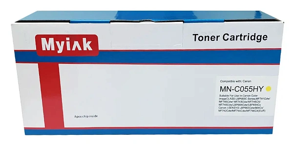 купить совместимый Картридж MyInk 055HY желтый совместимый с принтером Canon 