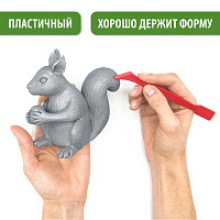 Пластилин скульптурный BRAUBERG ART CLASSIC, серый, 1 кг, твердый, 106525