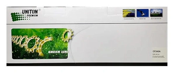 купить совместимый Картридж UNITON Premium GREEN LINE CE342A желтый совместимый с принтером HP (129501) 