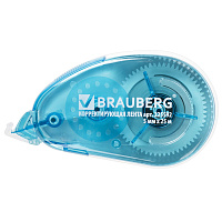 Корректирующая лента BRAUBERG "Maxi", увеличенная длина 5 мм х 25 м, белый/синий корпус, блистер, 22