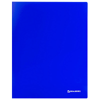 Папка 20 вкладышей BRAUBERG "Neon", 16 мм, неоновая, синяя, 700 мкм, 227451