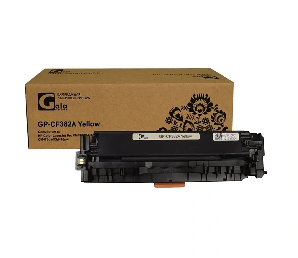 купить совместимый Картридж GalaPrint CF382A желтый совместимый с принтером HP (GP_CF382A_Y) 