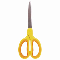Ножницы BRAUBERG "Original", 185 мм, оранжево-желтые, ребристые резиновые вставки, 236451