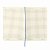 Блокнот МАЛЫЙ ФОРМАТ (100x150 мм) А6, BRAUBERG "Metropolis Ultra", под кожу, 80 л., клетка, синий, 1