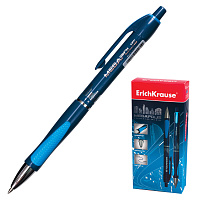 Ручка шариковая автоматическая ERICH KRAUSE "Megapolis Concept", СИНЯЯ, корпус синий, узел 0,7 мм, л