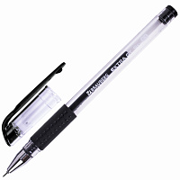 Ручка гелевая с грипом BRAUBERG "EXTRA GT NEEDLE", ЧЕРНАЯ, игольчатый узел 0,5 мм, линия 0,35 мм, 14