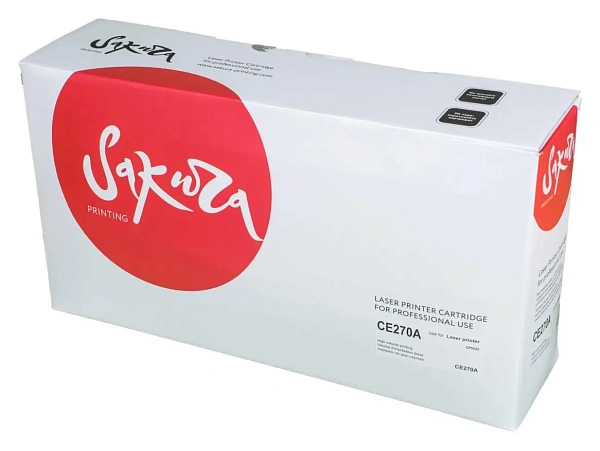 купить совместимый Картридж SAKURA CE270A черный совместимый с принтером HP (SACE270A) 
