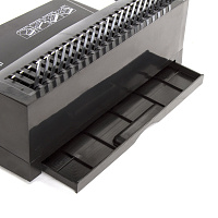 Переплетная машина для пластиковой пружины BRAUBERG B12, пробивает до 12 листов, сшивает до 450 лист