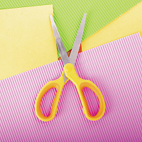 Ножницы BRAUBERG "Original", 185 мм, оранжево-желтые, ребристые резиновые вставки, 236451