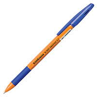 Ручка шариковая с грипом ERICH KRAUSE "R-301 Grip", СИНЯЯ, корпус оранжевый, узел 0,7 мм, линия пись