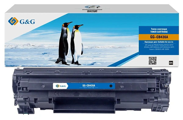 купить совместимый Картридж G&G CB436A черный совместимый с принтером HP (GG-CB436A) 