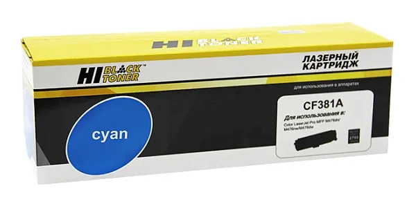 купить совместимый Картридж Hi-Black CF381A голубой совместимый с принтером HP (999010021) 