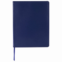 Тетрадь БОЛЬШОЙ ФОРМАТ (200x252 мм) В5, BRAUBERG "Metropolis Extra", под кожу, клетка, 80 л., синий,