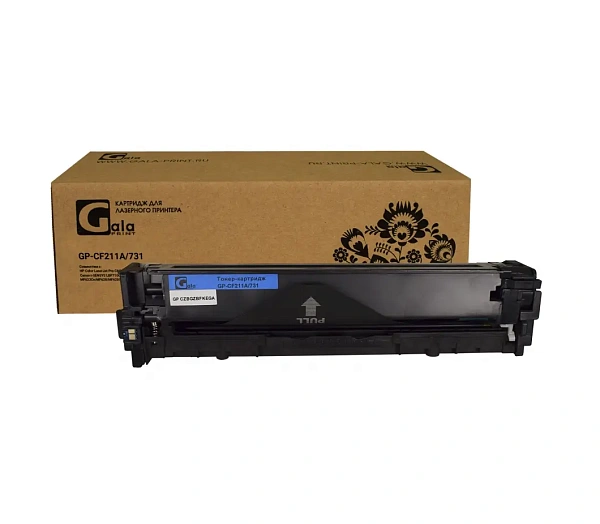 купить совместимый Картридж GalaPrint CF211A/731C голубой совместимый с принтером HP/Canon универсальный (GP_CF211A/731_C) 
