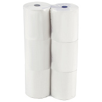 Чековая лента ТЕРМОБУМАГА 80 мм (диаметр 56 мм, длина 50 м, втулка 12 мм), КОМПЛЕКТ 6 шт., 44 г/м2, 